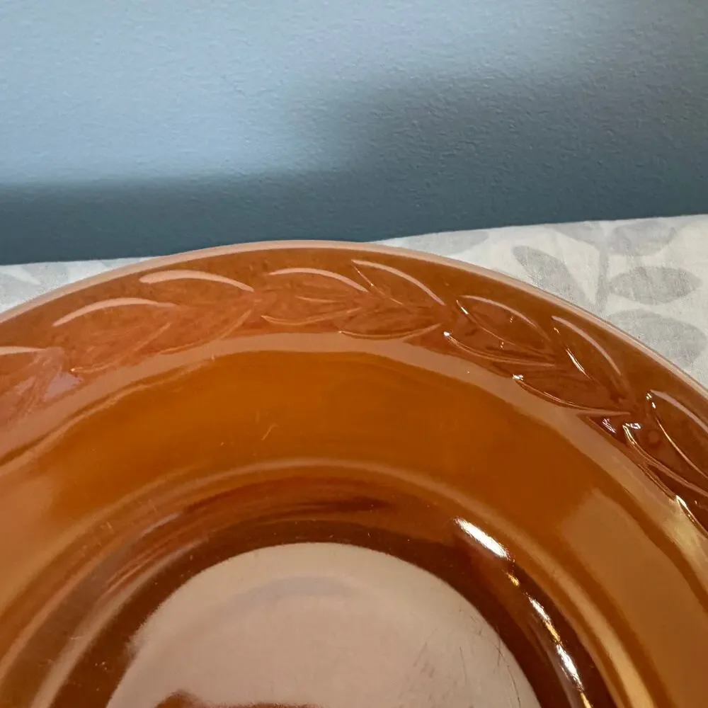 Fire-King Peach Luster Laurel Cereal Soup Bowl 6.5